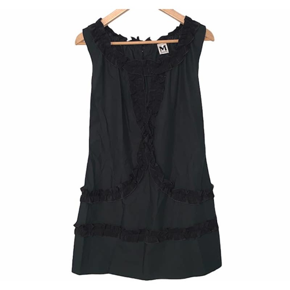 MISSONI A Line Ruffled Black Mini Dress